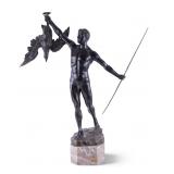 Julias Paul Schmidt-Felling Bronze Archer w/ Game