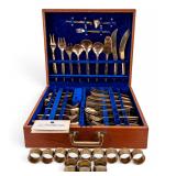 Thailand Bronze Swan Dinner Set w/ Napkin Rings
