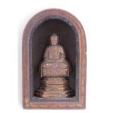 Antique Japanese Chalkware Buddha