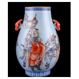 Large Chinese Porcelain Handled Vase