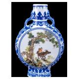 Chinese Blue and White Porcelain Moon Flask
