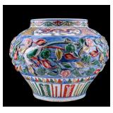 Chinese Wucai-Style Porcelain Vase