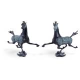 Pair of Chinese Flying Horse of Gansu Bookends