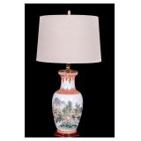 Republic Chinese Porcelain Vase Lamp