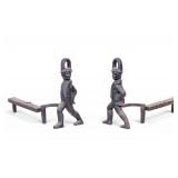 Early Figural Hessian Soldier Andirons