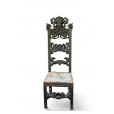 18/19 Heavily Carved European High-Back Chair