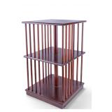 Mid-Century Revolving Wooden Shelf