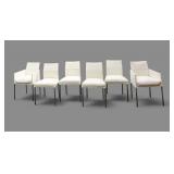 KFF Germany White Leather Dining Chairs (6)