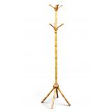 Vintage Bamboo and Rattan Hat Rack