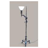 Gothic Revival-Style Wrought Iron Floor Lamp
