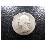 1937-S WASHINGTON SILVER QUARTER