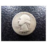 1937 WASHINGTON SILVER QUARTER