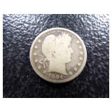 1894-S BARBER SILVER QUARTER
