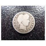 1908-S BARBER SILVER QUARTER