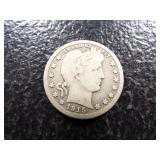 1915-S BARBER SILVER QUARTER