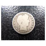 1897-S KEY DATE BARBER SILVER QUARTER