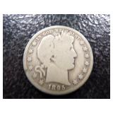 1895 BARBER SILVER HALF DOLLAR
