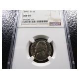 1952-D NGC MS66 JEFFERSON NICKEL