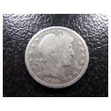 1896-O RARE DATE BARBER SILVER HALF DOLLAR