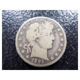 1895-O BARBER SILVER HALF DOLLAR