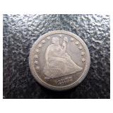 1877-CC CARSON CITY SEATED LIBERTY SILVER QUARTER