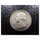 1954-D WASHINGTON SILVER QUARTER
