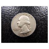 1952 WASHINGTON SILVER QUARTER