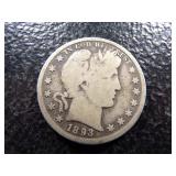 1893 BARBER SILVER HALF DOLLAR