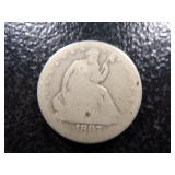 1867-S SEATED LIBERTY SILVER HALF DOLLAR