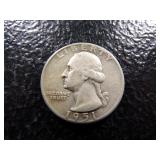 1951-D WASHINGTON SILVER QUARTER