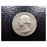 1950-D WASHINGTON SILVER QUARTER