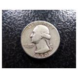 1950 WASHINGTON SILVER QUARTER