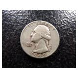 1949 WASHINGTON SILVER QUARTER