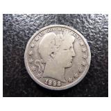 1892 BARBER SILVER HALF DOLLAR