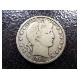 1906 BARBER SILVER HALF DOLLAR
