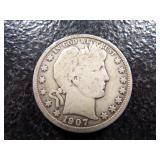 1907-D BARBER SILVER HALF DOLLAR ***MINTED 3 3/4 MILLION