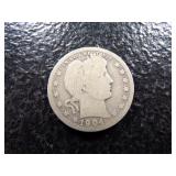 1904-O BARBER SILVER QUARTER