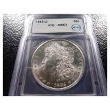 1885-O ICG MS63 MORGAN SILVER DOLLAR