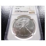 2020 NGC MS70 AMERICAN SILVER EAGLE DOLLAR