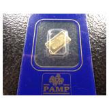 PAMP 1 GRAM 999,9 FINE GOLD BAR
