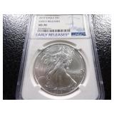 2017 NGC MS70 EARLY RELEASES AMERICAN SILVER EAGLE DOLLAR