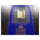 PAMP 1 GRAM 999,9 FINE GOLD BAR