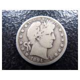 1894-O BARBER SILVER HALF DOLLAR