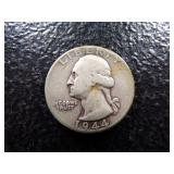1944 WASHINGTON SILVER QUARTER