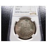 1885-O NGC MS64 HIGH GRADE MORGAN SILVER DOLLAR