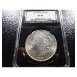 1921 NGC MS63 MORGAN SILVER DOLLAR