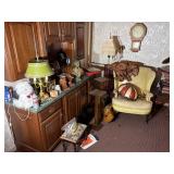 HUGE CONTENTS LOT: Estate Collection of Furnishings, Decorative Arts, and Electronics featuring Art Nouveau-Style Bust