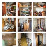 CONTENTS LOT: Antique Furniture, Napcoware Porcelain, Ohio Historical Ephemera, and Assorted Art