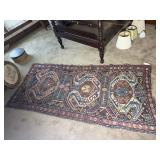 Antique Lenkoran Kazak Wool Runner Rug