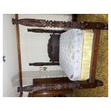 American Empire Style Mahogany Queen Size Four Poster Bed